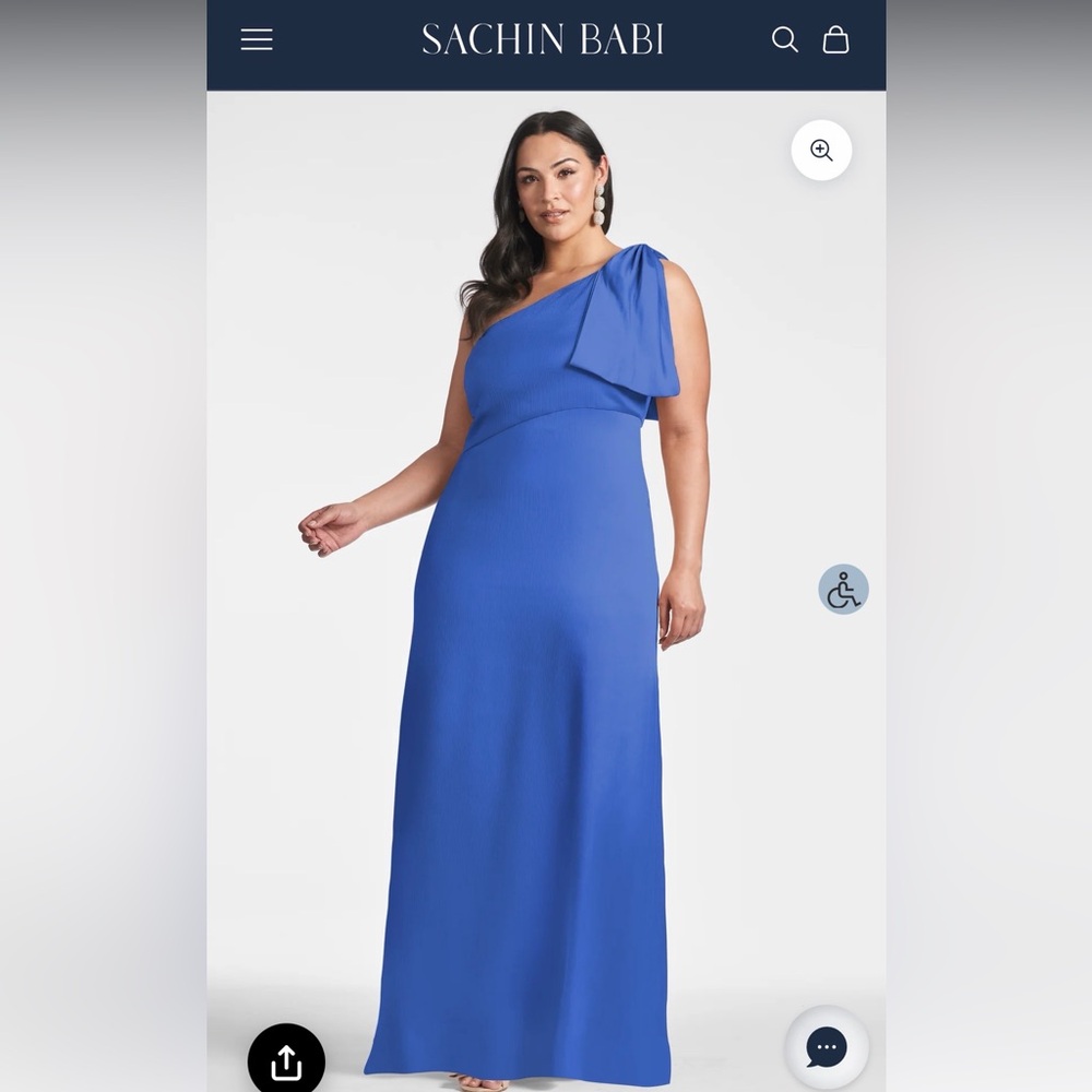 NWT Sachin + Babi Chelsea Gown, French blue, size 20W